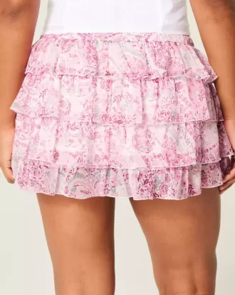 Tiered Chiffong Mini Skort Tiered Chiffong Mini Skort