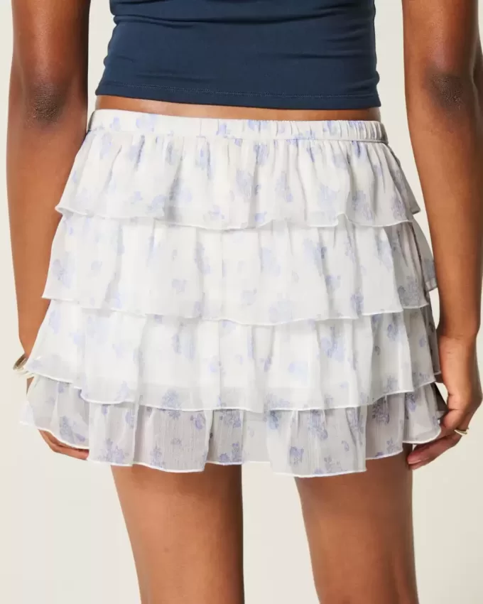 Tiered Chiffong Mini Skort