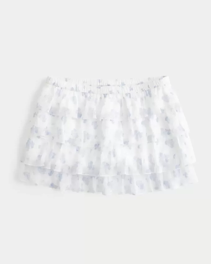 Tiered Chiffong Mini Skort