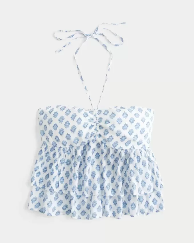 Tiered Halter Babydoll Top Tiered Halter Babydoll Top