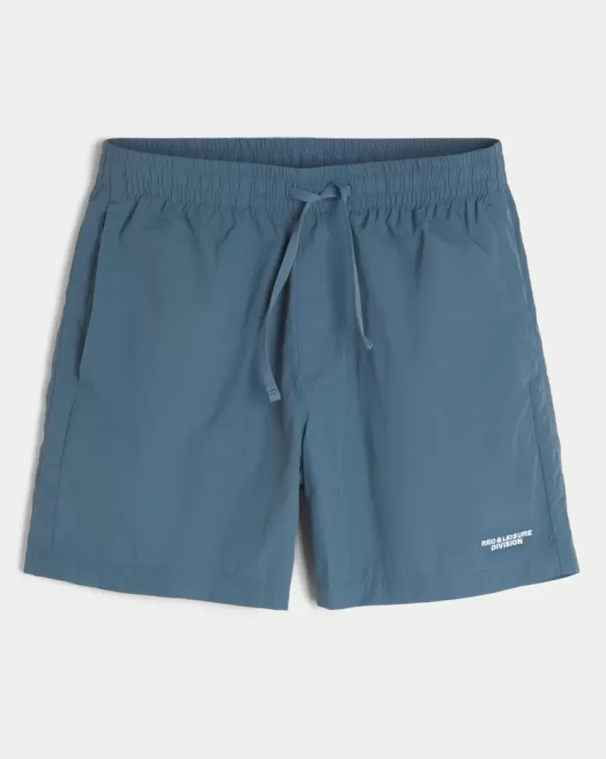 Trackshorts i nylon över knäet Trackshorts i nylon över knäet
