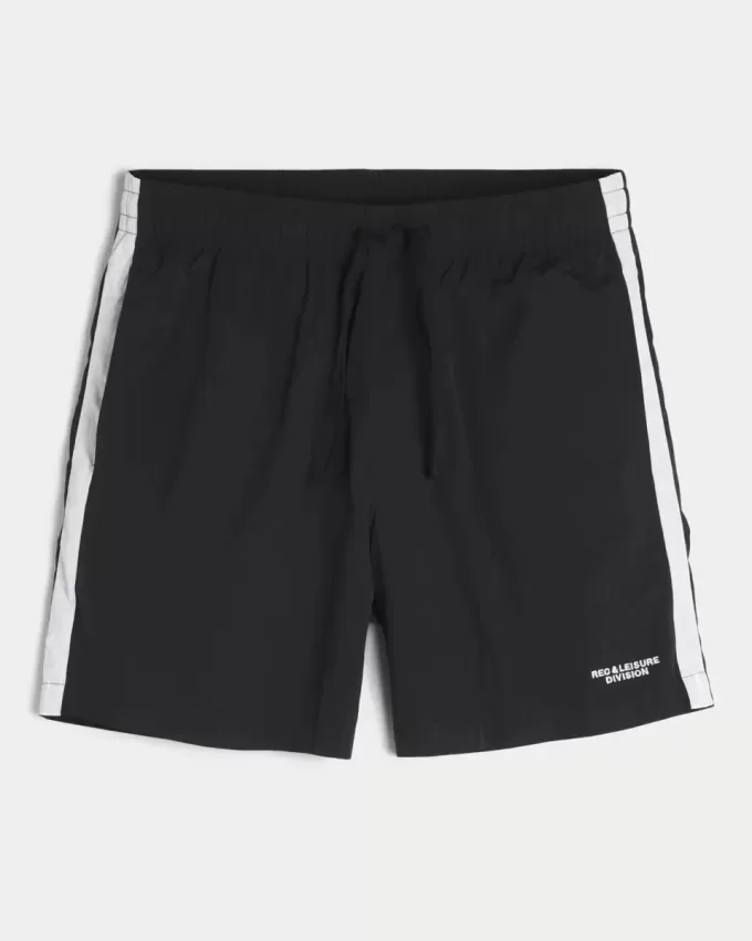 Trackshorts i nylon över knäet Trackshorts i nylon över knäet