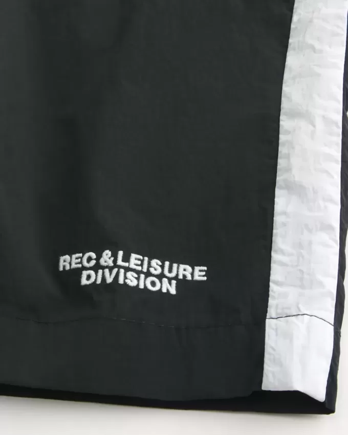Trackshorts i nylon över knäet Trackshorts i nylon över knäet