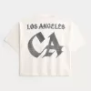 Tungvikt Baggy Crop Los Angeles grafisk fotboll T-shirt Tungvikt Baggy Crop Los Angeles grafisk fotboll T-shirt