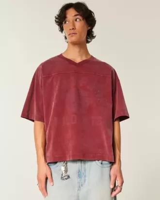 Tungvikt Baggy Crop Varsity grafisk fotbollströja