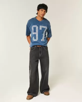 Tungvikt Baggy Crop Varsity grafisk fotbollströja
