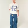 Tungvikt Baggy Crop Varsity grafisk fotbollströja