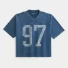 Tungvikt Baggy Crop Varsity grafisk fotbollströja