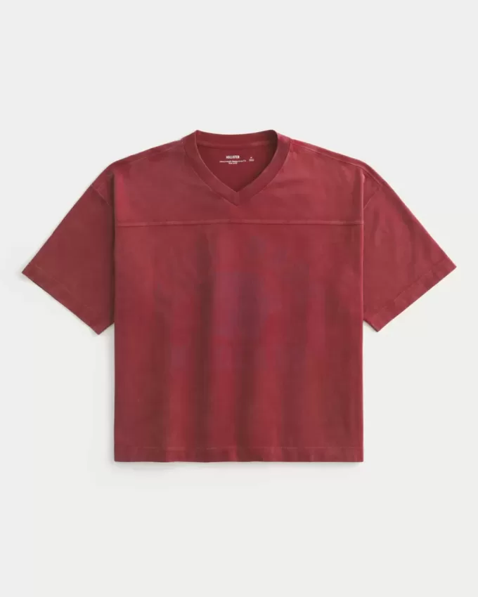Tungvikt Baggy Crop Varsity grafisk fotbollströja