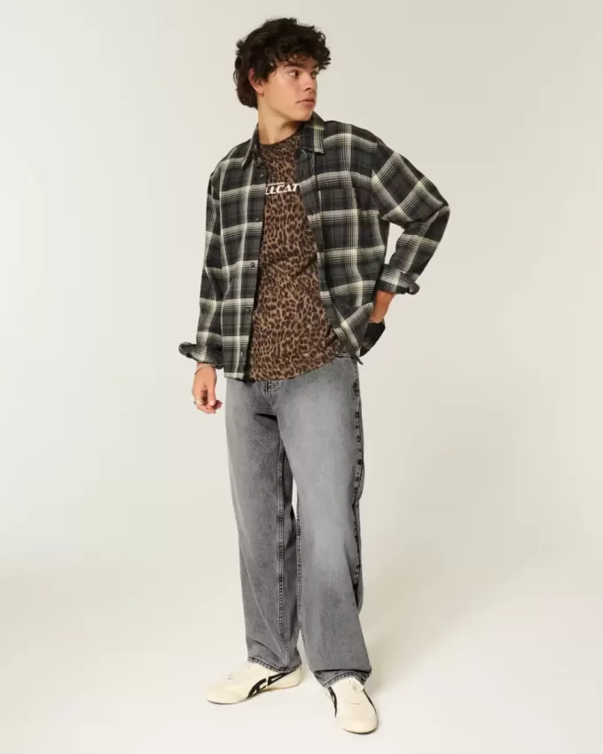 Tvättade grå skater baggy jeans Tvättade grå skater baggy jeans