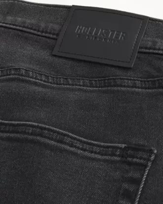 Tvättade svarta atletiska skinny jeans