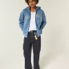 Tvättade svarta Baggy Bootcut-jeans Tvättade svarta Baggy Bootcut-jeans