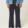 Tvättade svarta Baggy Bootcut-jeans Tvättade svarta Baggy Bootcut-jeans
