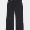 Tvättade svarta Baggy Bootcut-jeans Tvättade svarta Baggy Bootcut-jeans