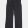 Tvättade svarta Baggy Bootcut-jeans Tvättade svarta Baggy Bootcut-jeans