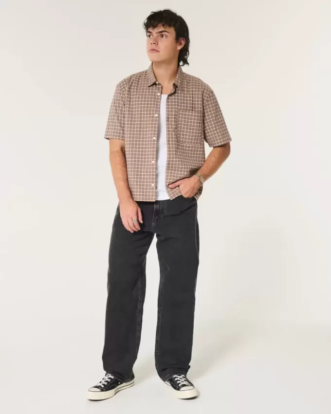 Tvättade svarta baggy jeans Tvättade svarta baggy jeans