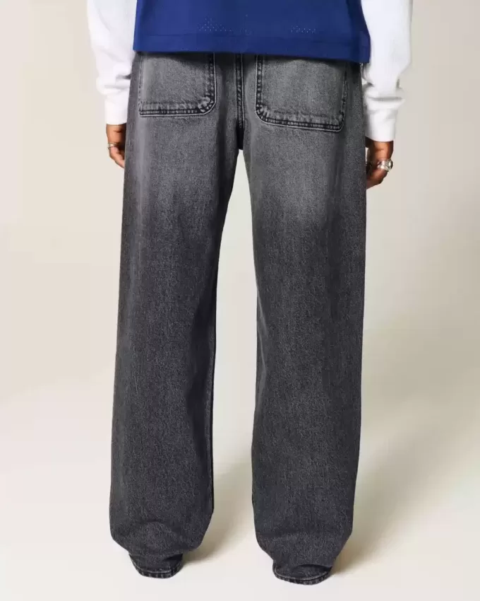 Tvättade svarta baggy jeans Tvättade svarta baggy jeans