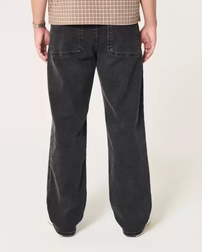 Tvättade svarta baggy jeans Tvättade svarta baggy jeans