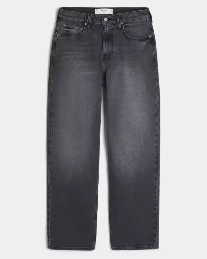 Tvättade svarta baggy jeans Tvättade svarta baggy jeans
