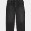 Tvättade Svarta Broderade Snake Skater Baggy Jeans Tvättade Svarta Broderade Snake Skater Baggy Jeans