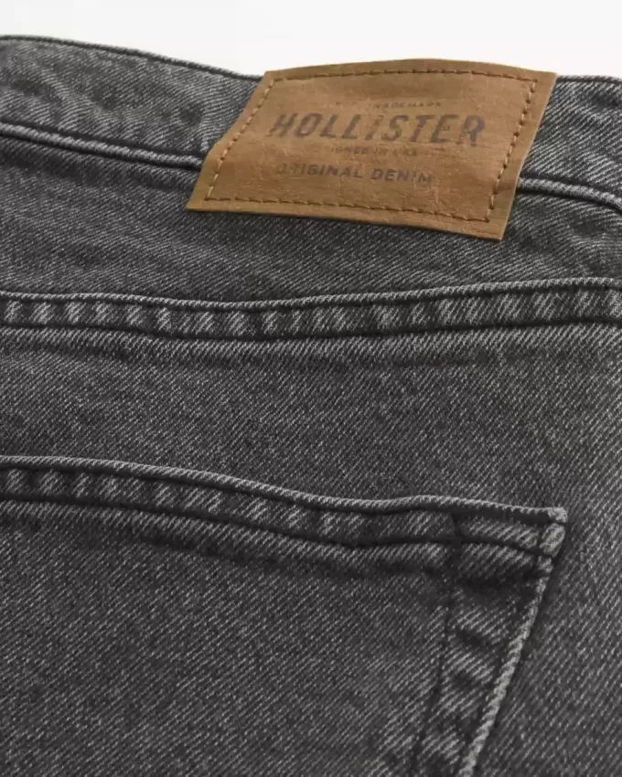 Tvättade svarta lösa jeans Tvättade svarta lösa jeans