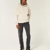 Tvättade svarta raka jeans Tvättade svarta raka jeans
