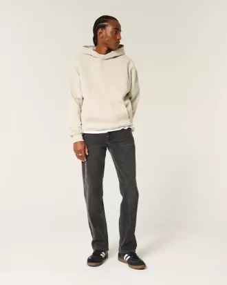 Tvättade svarta raka jeans