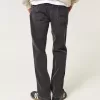 Tvättade svarta raka jeans Tvättade svarta raka jeans