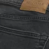 Tvättade svarta raka jeans Tvättade svarta raka jeans