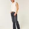 Tvättade svarta Relaxed Bootcut-jeans Tvättade svarta Relaxed Bootcut-jeans