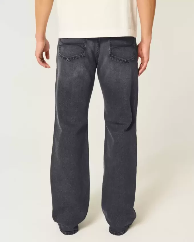 Tvättade svarta Relaxed Bootcut-jeans Tvättade svarta Relaxed Bootcut-jeans