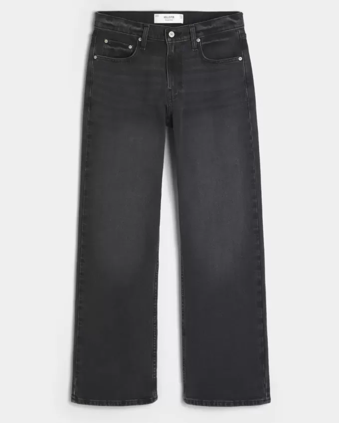 Tvättade svarta Relaxed Bootcut-jeans Tvättade svarta Relaxed Bootcut-jeans