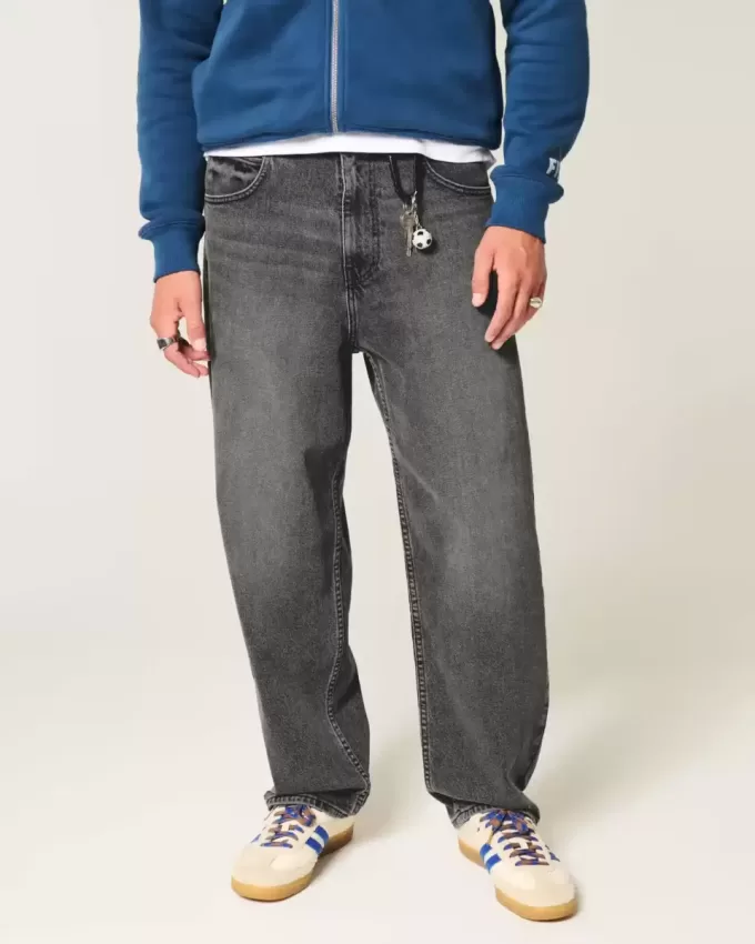 Tvättade svarta skater baggy jeans Tvättade svarta skater baggy jeans
