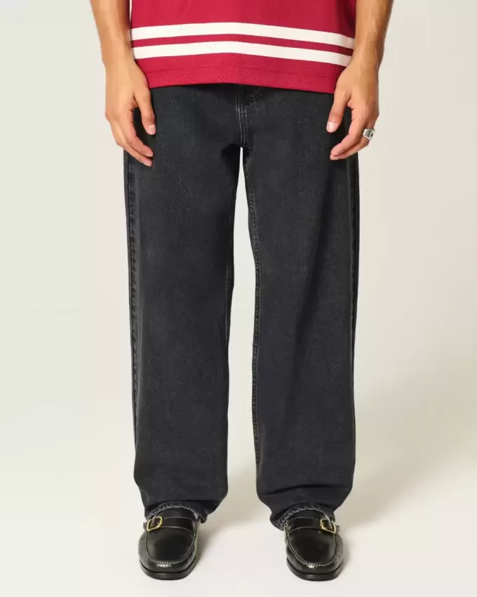 Tvättade svarta skater baggy jeans Tvättade svarta skater baggy jeans