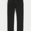 Tvättade svarta slimmade raka jeans Tvättade svarta slimmade raka jeans