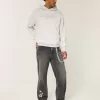 Tvättade svarta Star Graphic Baggy Jeans Tvättade svarta Star Graphic Baggy Jeans