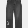 Tvättade svarta Star Graphic Baggy Jeans Tvättade svarta Star Graphic Baggy Jeans