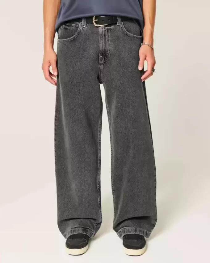 Tvättade svarta superbaggy jeans Tvättade svarta superbaggy jeans