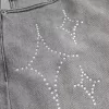 Tvättade svarta utsmyckade grafiska baggy jeans Tvättade svarta utsmyckade grafiska baggy jeans