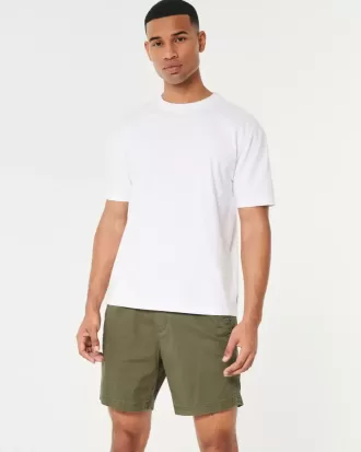 Twill Pull-On Shorts 7″