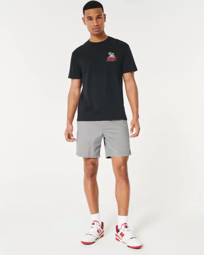 Twill Pull-On Shorts 7″ Twill Pull-On Shorts 7″