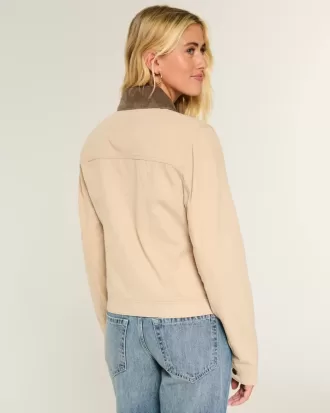 Twill zip-up jacka