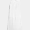 Twist Bust Eyelet Strapless Midi-klänning