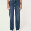 Ultra High-Rise Dark Wash 90-tals raka jeans Ultra High-Rise Dark Wash 90-tals raka jeans