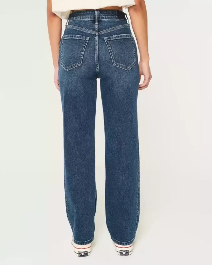 Ultra High-Rise Dark Wash 90-tals raka jeans Ultra High-Rise Dark Wash 90-tals raka jeans