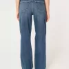 Ultra High-Rise Ripped Dark Wash Dad Jeans
