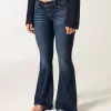 Ultra Low-Rise Dark Wash Flare Jeans Ultra Low-Rise Dark Wash Flare Jeans