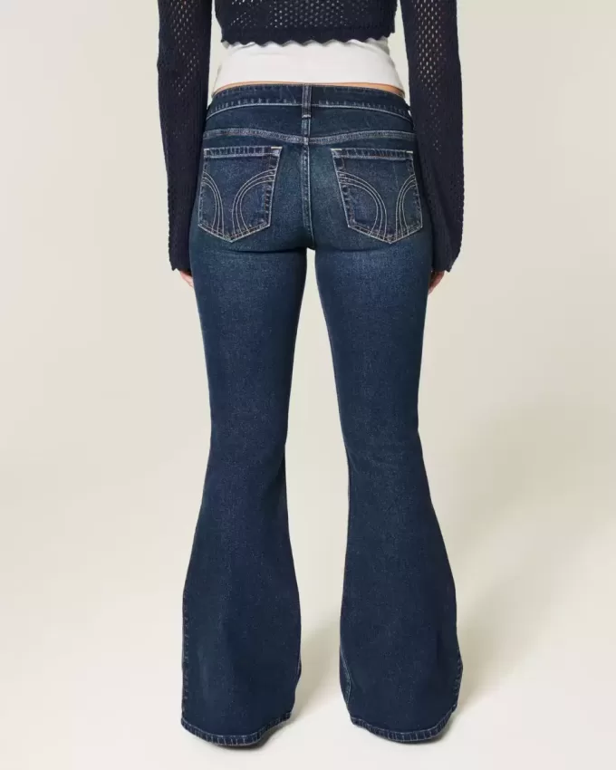 Ultra Low-Rise Dark Wash Flare Jeans Ultra Low-Rise Dark Wash Flare Jeans