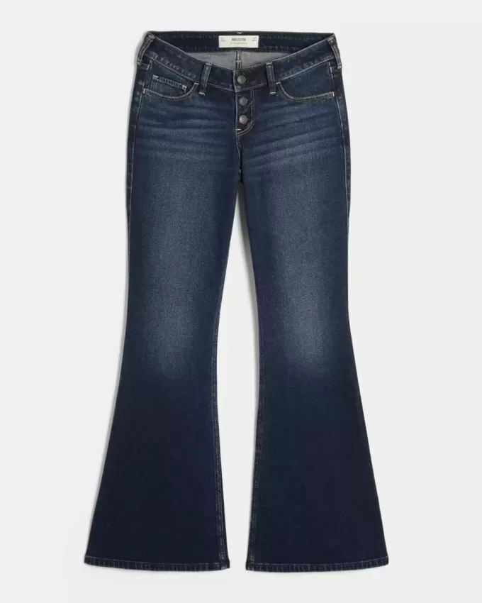 Ultra Low-Rise Dark Wash Flare Jeans Ultra Low-Rise Dark Wash Flare Jeans