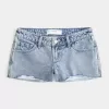 Ultra Low-Rise Light Wash Mini jeansshorts